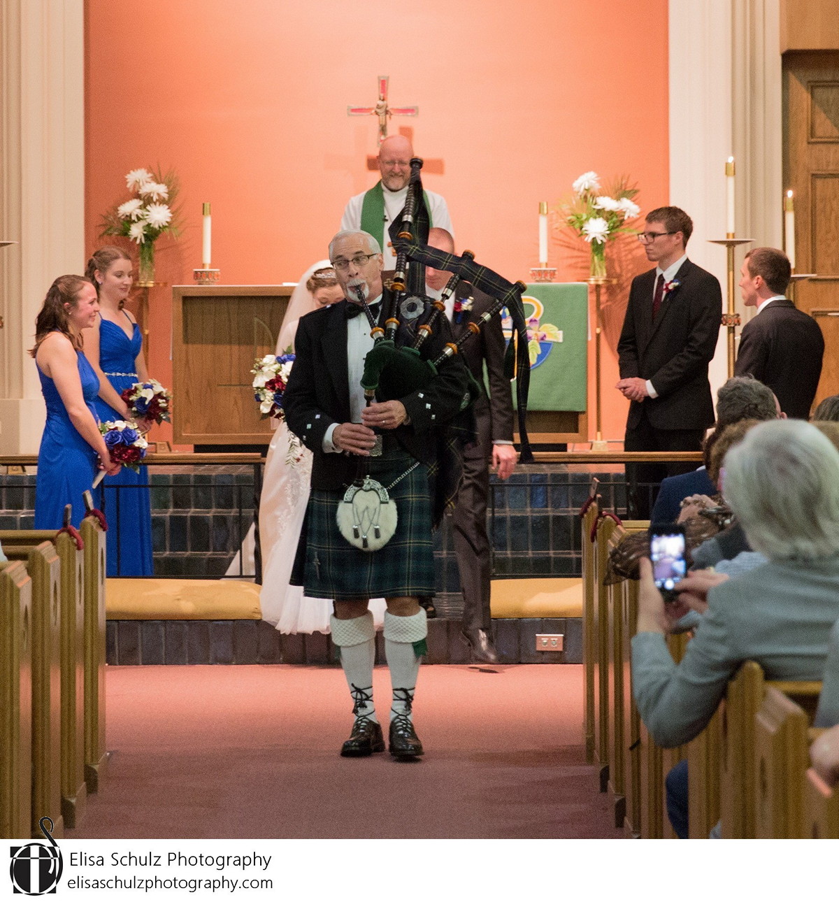 Leading the newlyweds
